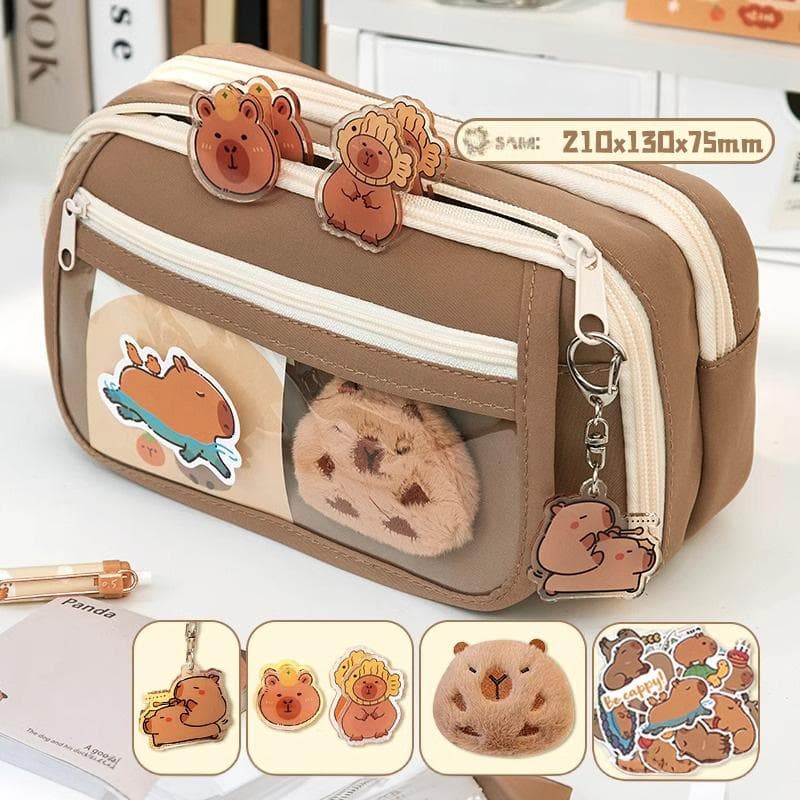 Cute Fabric Pencil Case Kawaii Large Capacity Animal Zipper Kids Bag Children'S Boys' Pen Pouch Girl School Case Supplies CHINA