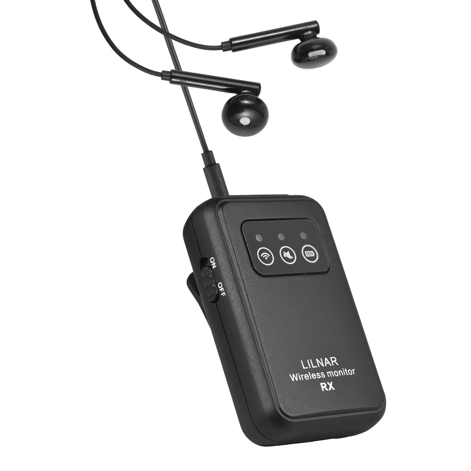 Wireless Receiver 2.4G Long Distance Non Delay Professional Headphone Wireless Monitoring System Receiver black