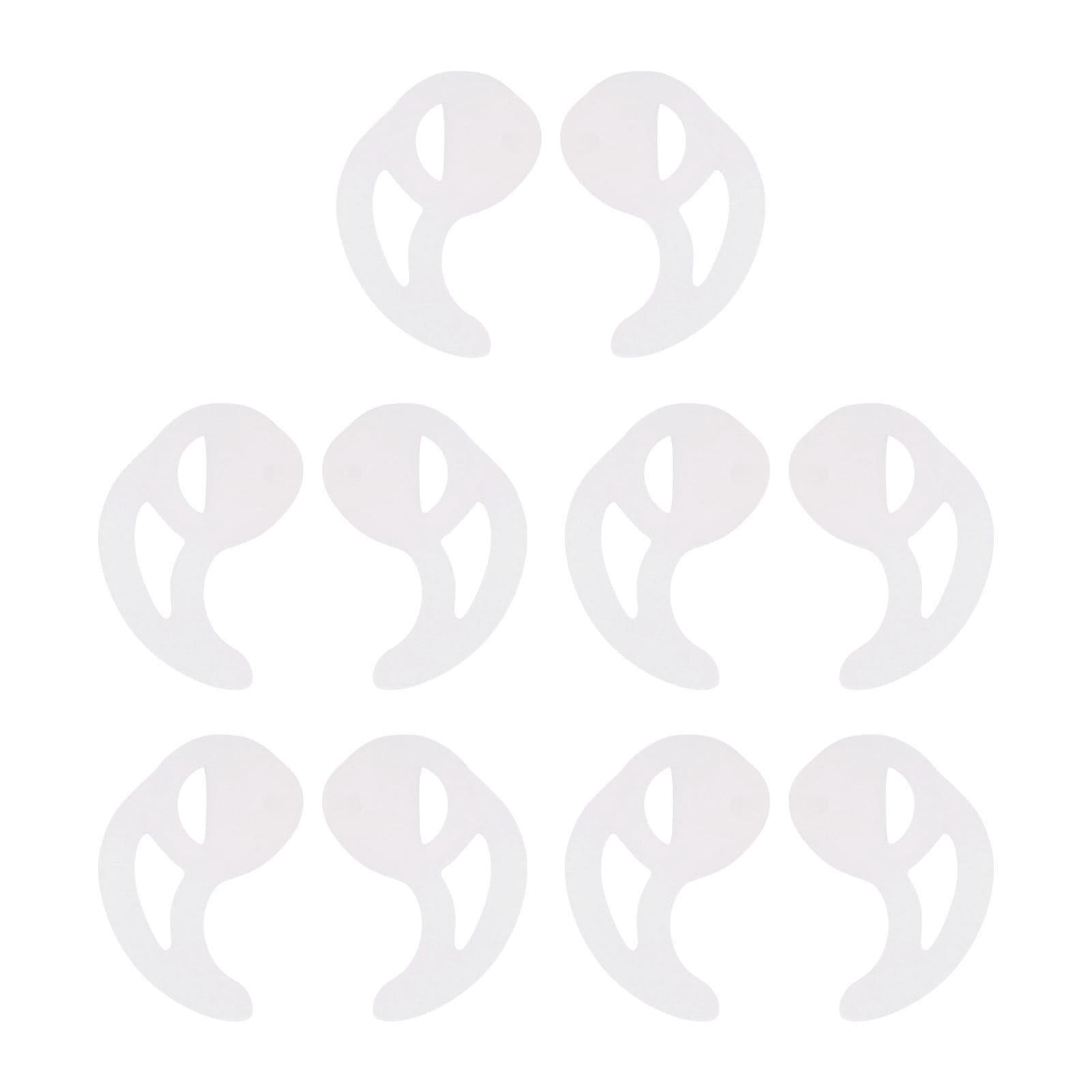 5Pairs Earmold Earpiece White Silicone Air Duct Earplug Soft Comfortable Wear for Walkie Talkie L