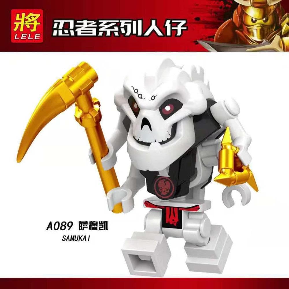 Samukai With Weapons Building Blocks Figure Best gift Baby Toys red