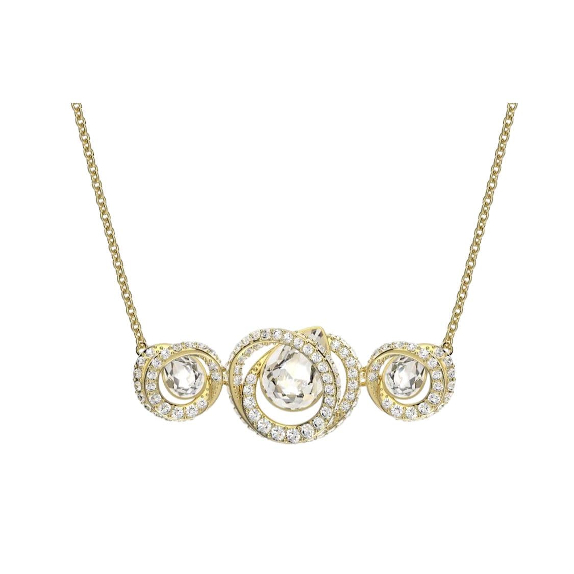 Swarovski Generation Avant-Garde High-End Imitation Crystal Necklace Women necklace Gold 5636586 Box+Shopping Bag (Random Color)