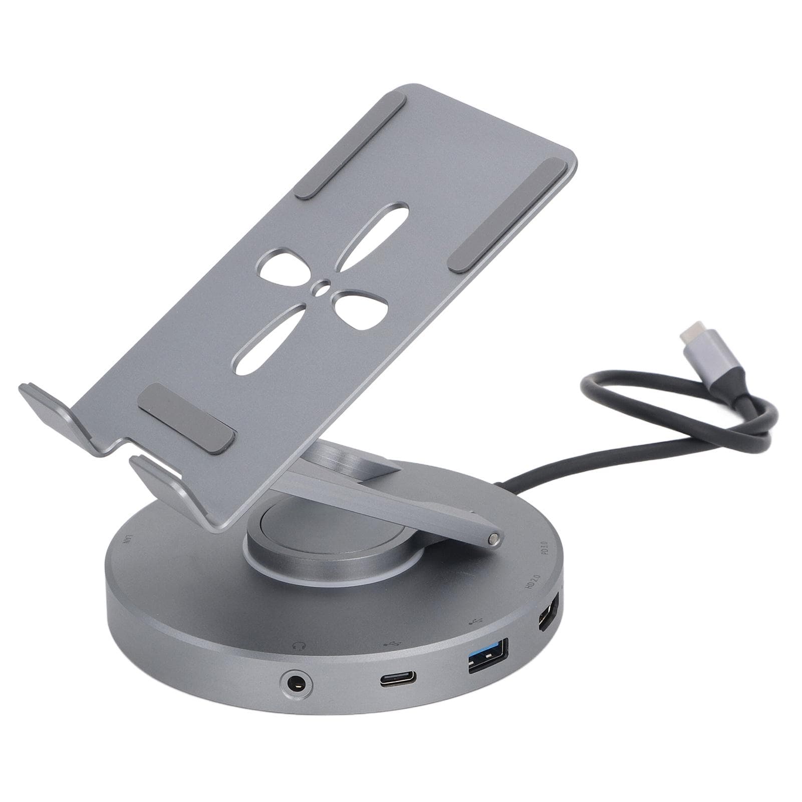 10 in 1 Docking Station 360 Degree Rotatable Folding Type C Tablet Stand 4K HD Multimedia Interface