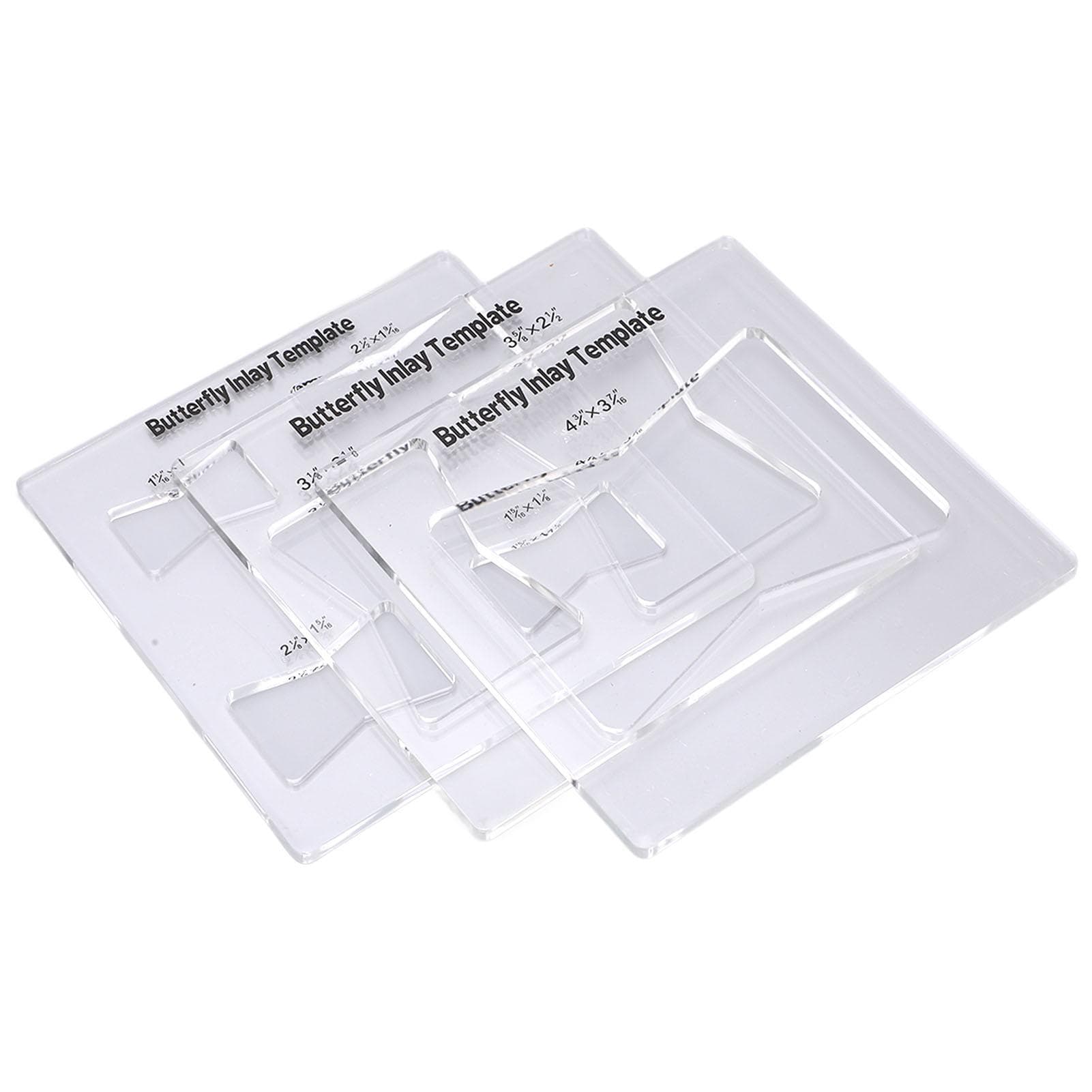 3Pcs Butterfly Inlay Template Router Decorative Templates for Woodworking Parts Accessorie