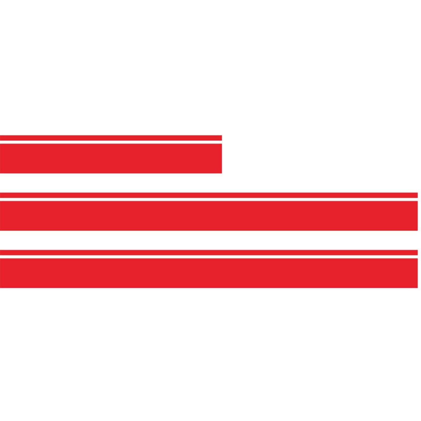 3 PCS Car Hood Stripe Sticker Sports Decals Car Truck DIY Decal Stripes Vinyl Sticker red
