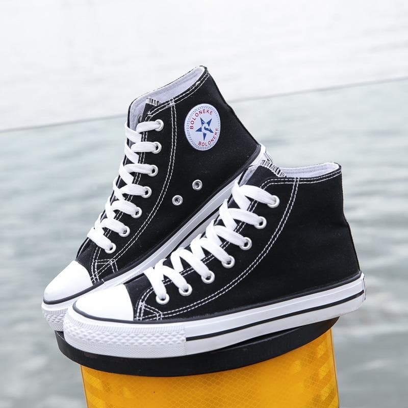 College Style Solid Color Couple, High-Top Canvas Shoes Men'S And Women'S Shoes 1970 Retro 36