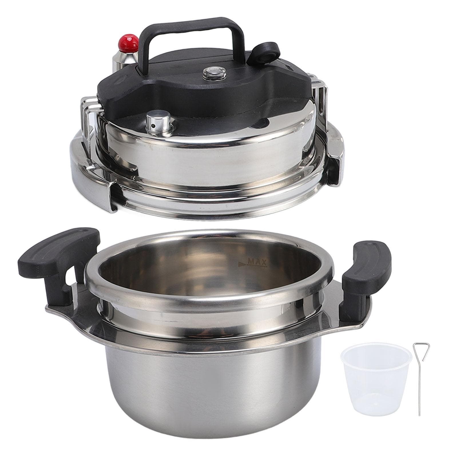 Stainless Steel Pressure Cooker 2L Capacity Portable Stovetop Pressure Cooking Pot for Home Outdoor L