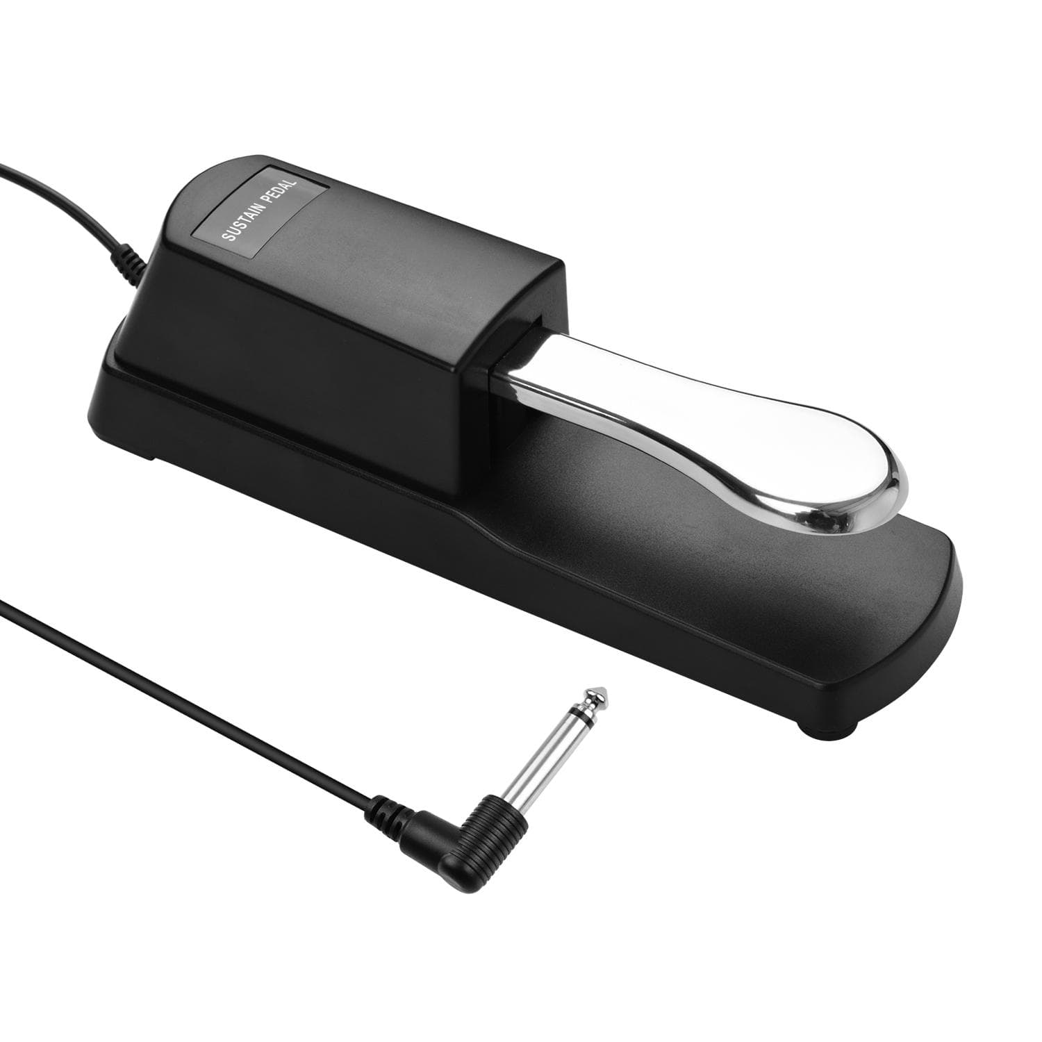 Piano Sustain Pedal Keyboard Damper Pedal 6.35mm Plug Compatible with Casio Yamaha Roland black
