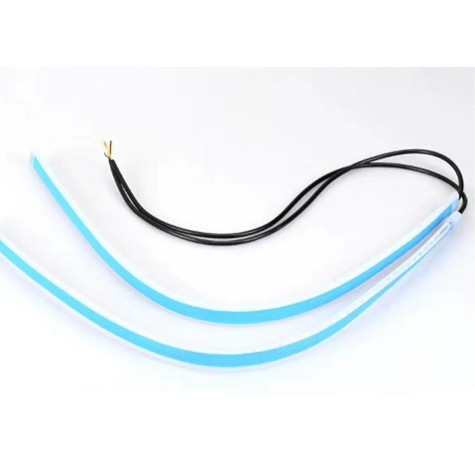 2PCS LED Turn Signal Light Strip Flexible 2835 Lamp Beads Bright Light High Visibility for Car