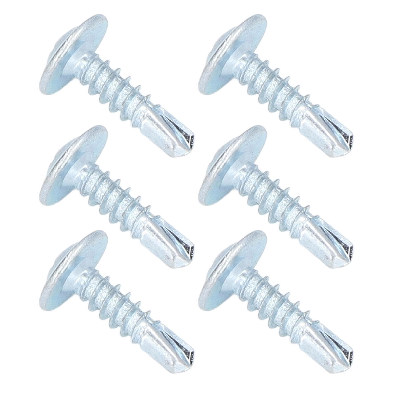 50PCS Round Head Drill Screw Non Slip Carbon Steel Galvanized Self Drilling Screws 4.2x16mm Washer