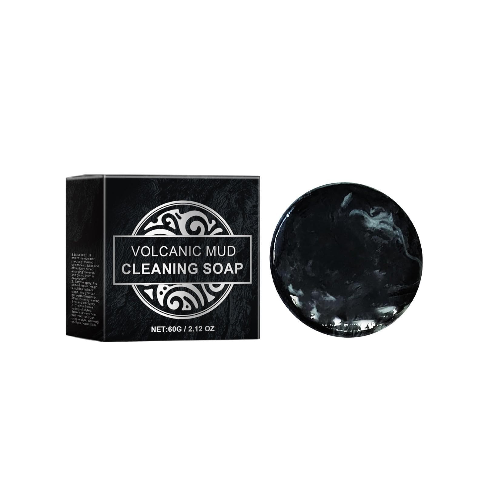 Volcanic Mud Body Wash Cleaning Soap Face Soap Natural Volcanic Mud Soap Volcanic Mud Cleaning Soap Black Soap Bar For Teens Facical 60g black