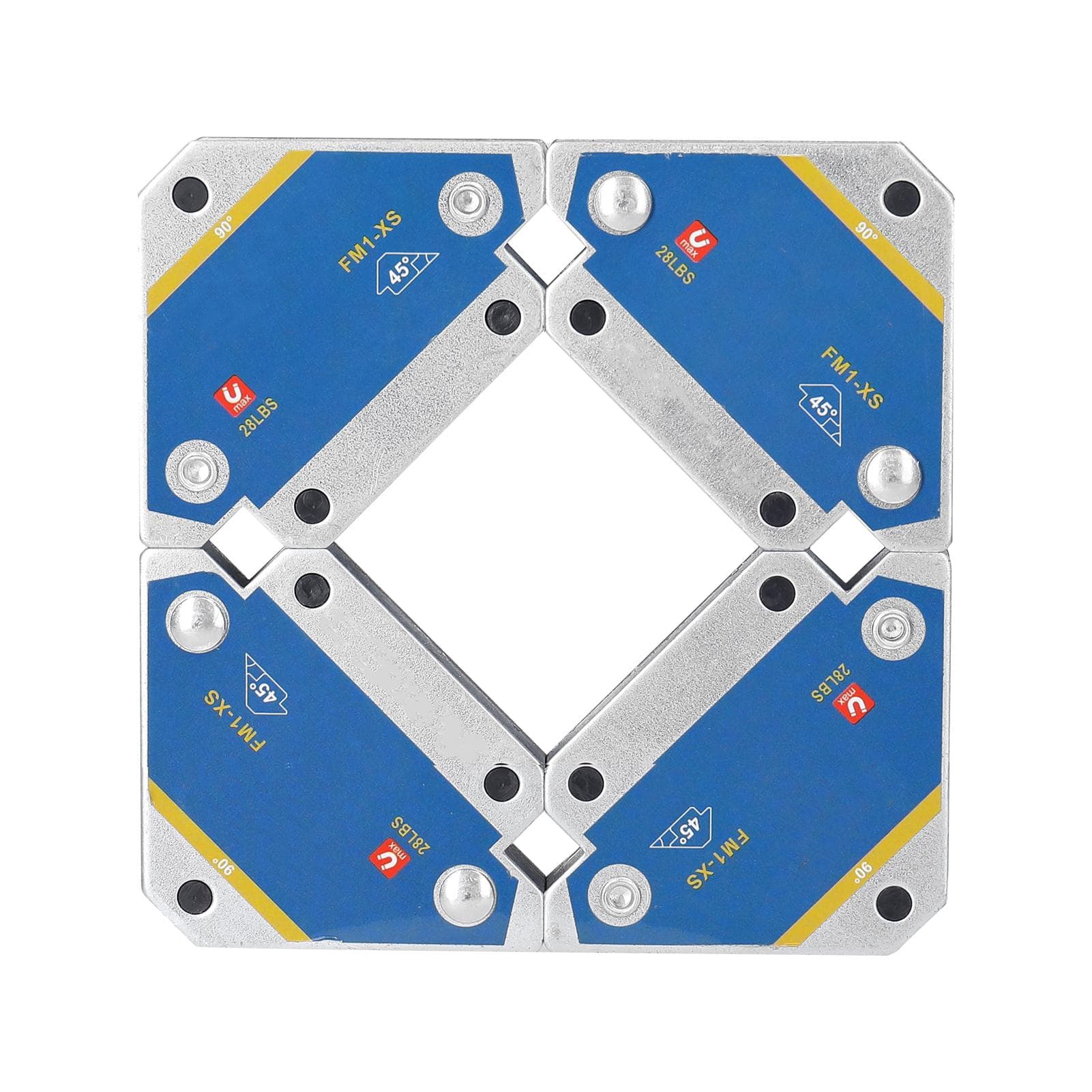 4pcs Magnetic Welding Fixer 45 degrees 90 degrees 135 degrees Multi-angle Magnet Weld Positioner Ferrite Auxiliary multicolour
