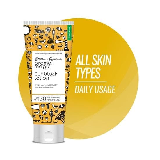 Aroma Magic SPF 30 PA ++ Matte Sunblock Lotion With Broad Spectrum Protection UVA/UVB |For All Skin |100 ml