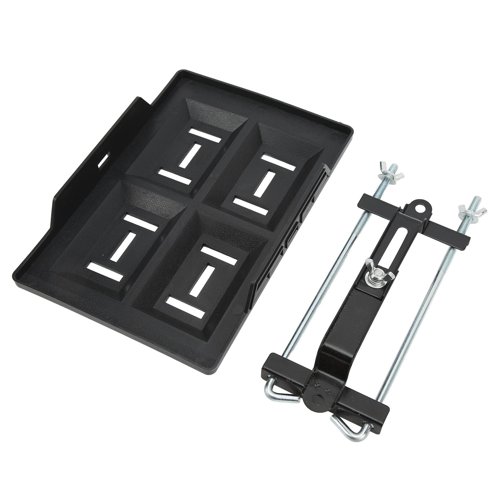 Heavy Duty Car Boat Battery Holder Hold Down Tray with Adjustable Bracket Universal for 27 30 31