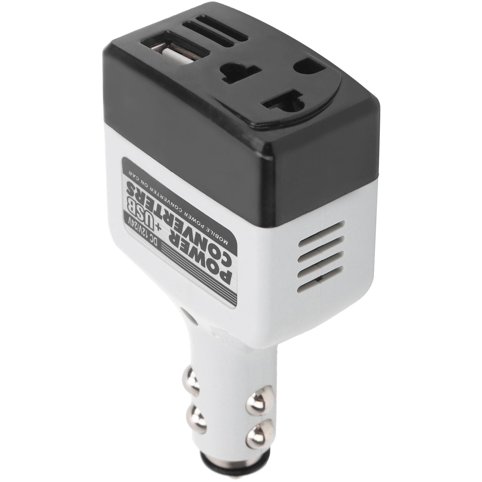 12V24V Mobile Power Converter USB Auto Charger for Mobile Phone Charging Black