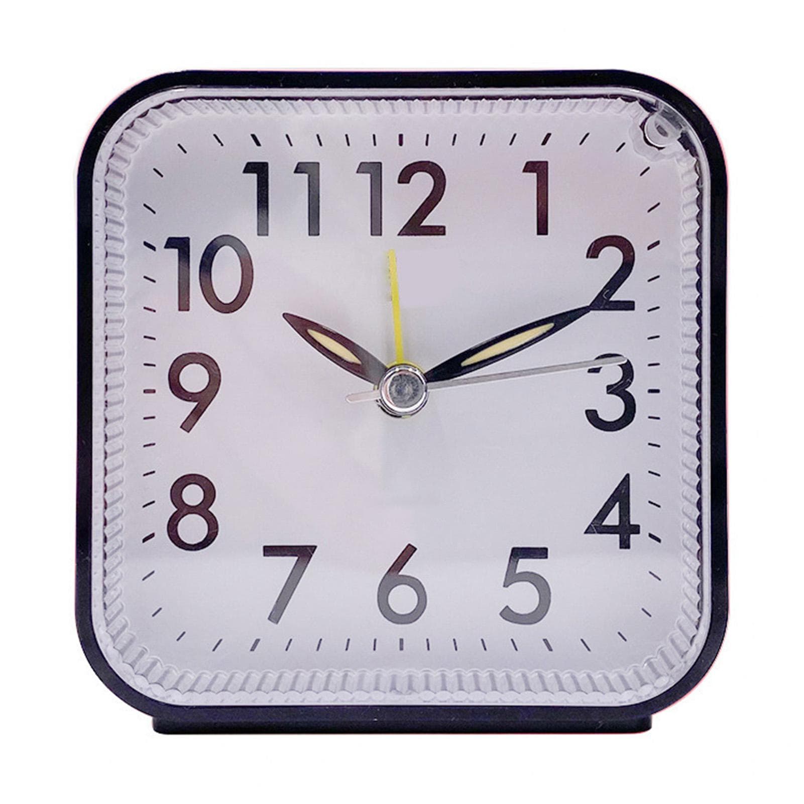 Silent Small Analog Alarm Clock Battery Operated Loud Alarm Clock with Snooze and Light for Travel black