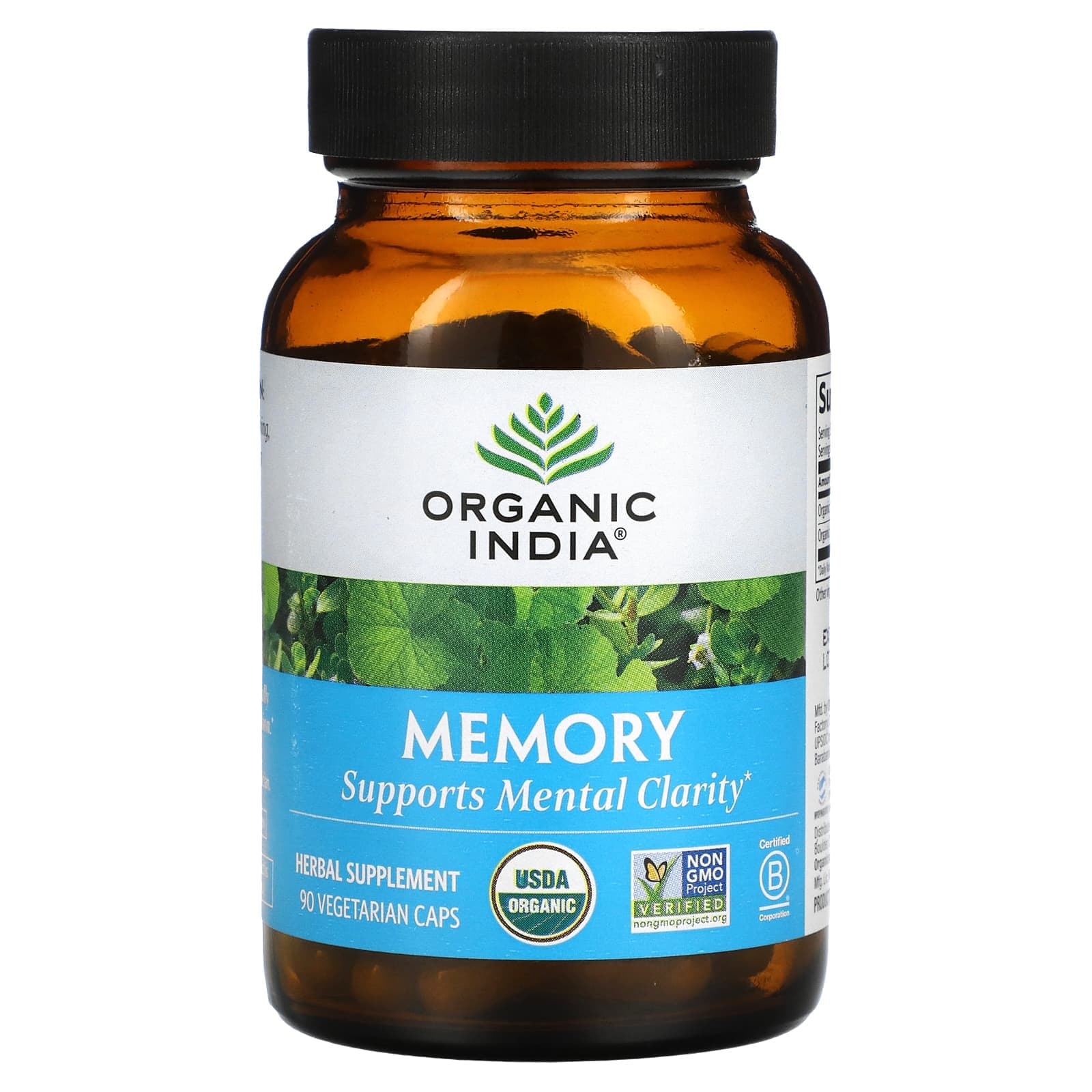 Organic India, memory, 90 vegetable capsules