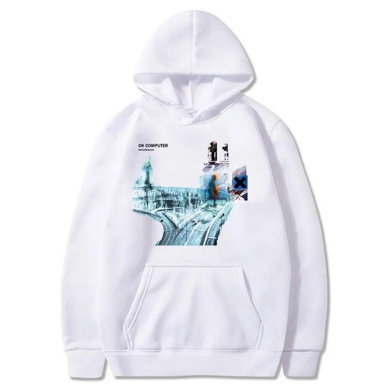 2021 Radiohead Ok Komputer Hoodie M white