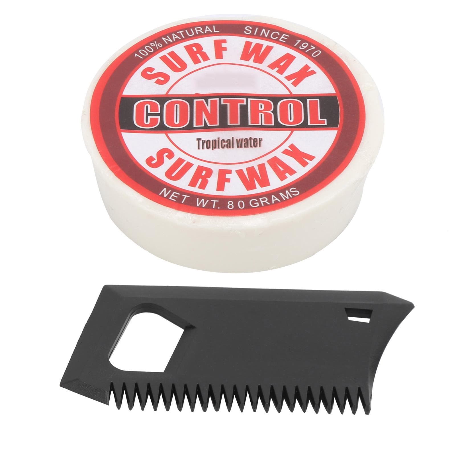 Portable AntiSlip Paraffin Surf Skateborad Wax Surfing Board Accessory with Wax Comb(Cire d eau