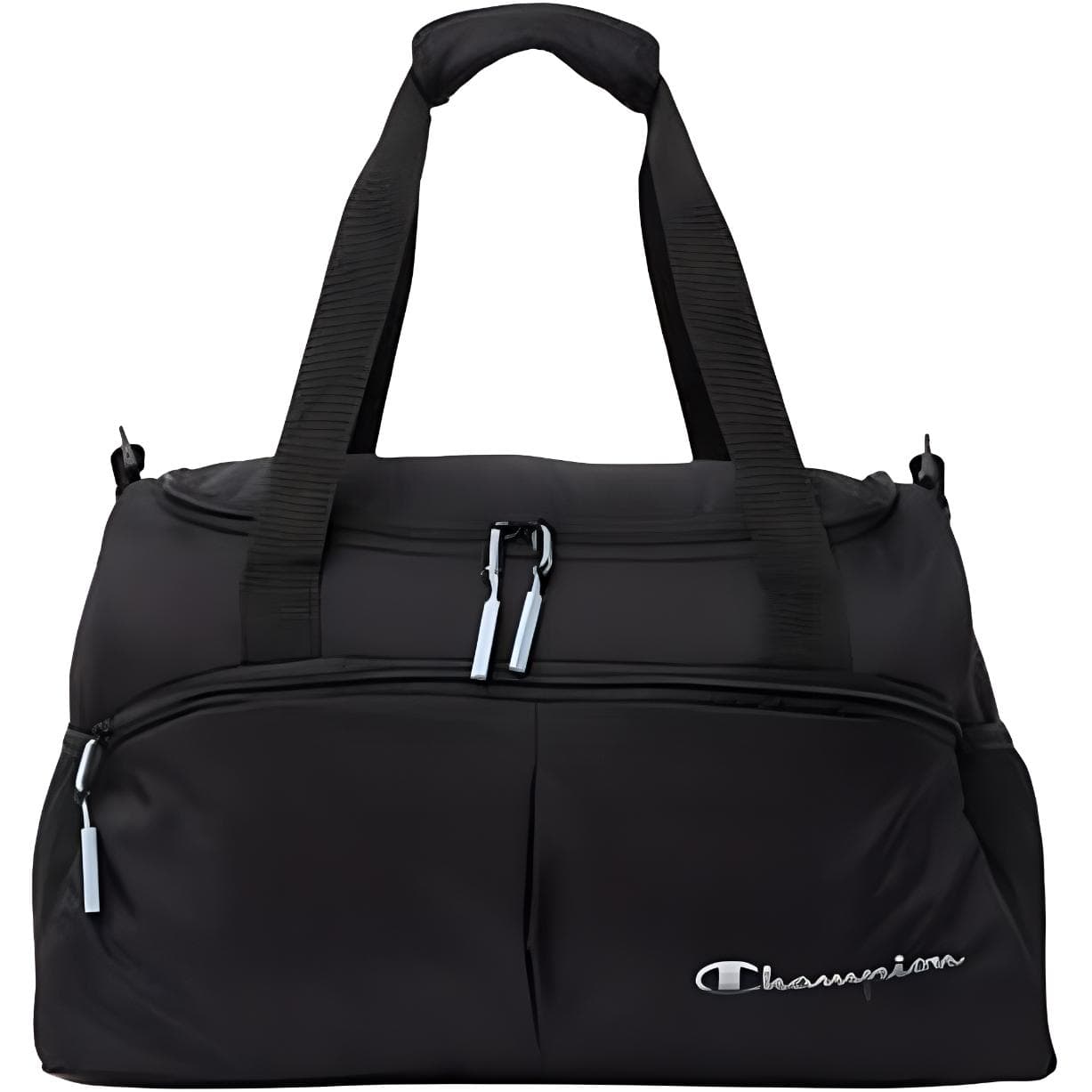 Champion Cursive Multi-Pocket Large Capacity Classic Fabric Shoulder Bag Gym Bag Travel Bag Unisex Shoulder Bag Black CM2-0060-008 Black