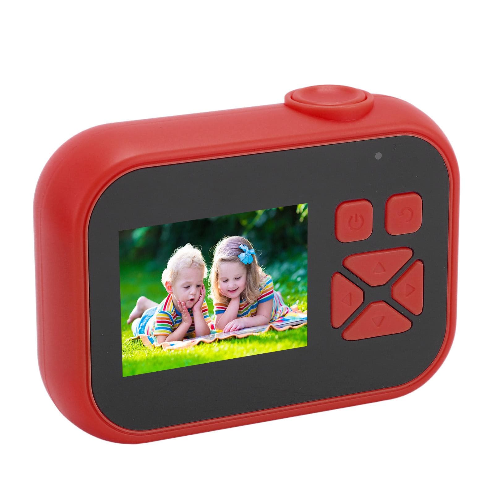 Cute Digital Camera 24MP HD 4X Digital Zoom Water Resistant Shockproof Autofocus Compact Camera red
