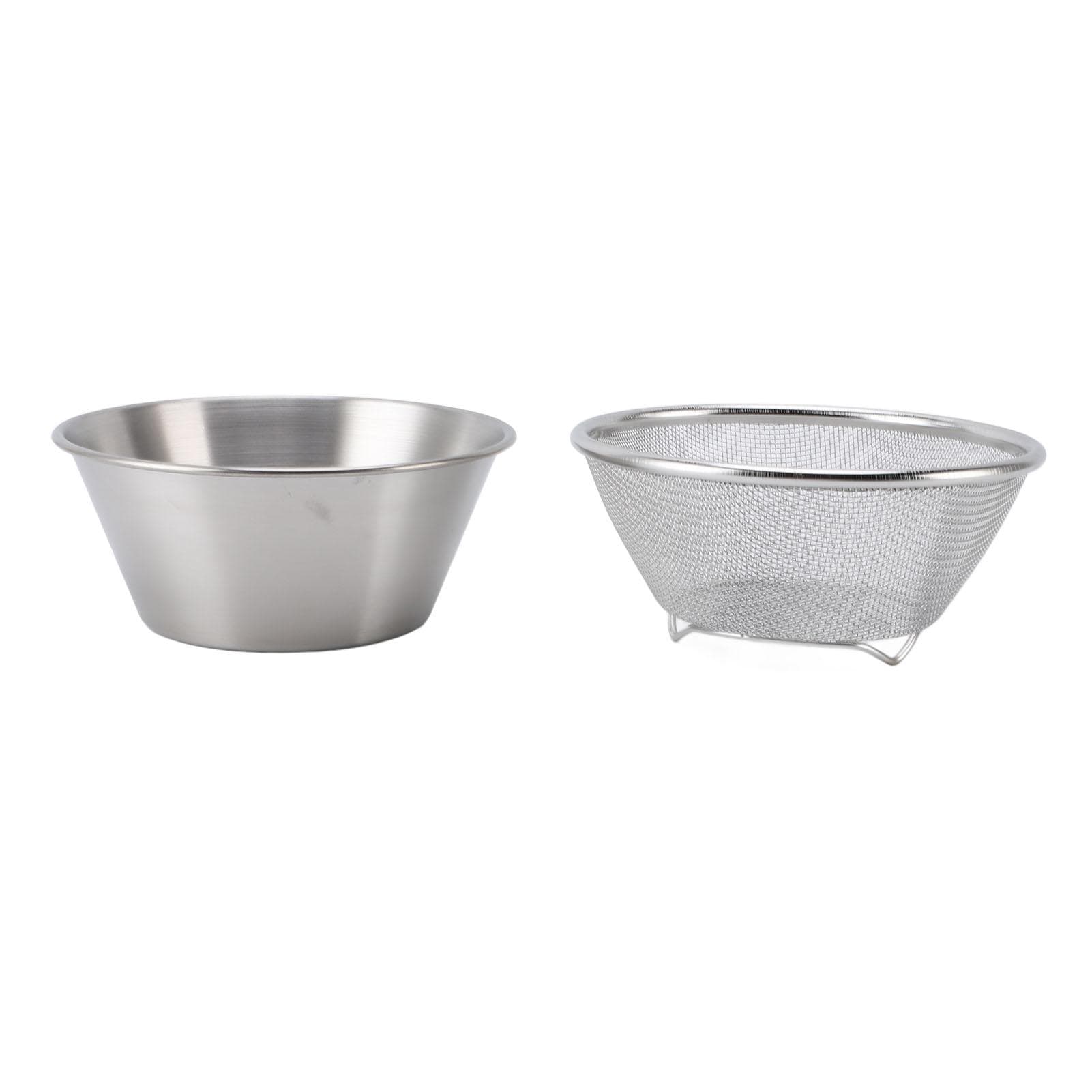 304 Stainless Steel Colander with Mixing Bowl Portable Kitchen Microporous Strainer for Washing