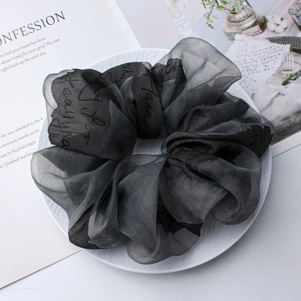 Ruffle High Elastic Hair Bands Girls French Vintage Elegant Hairbands Ribbon Hair Ties Women Girls Cute Hair Styling Accessories