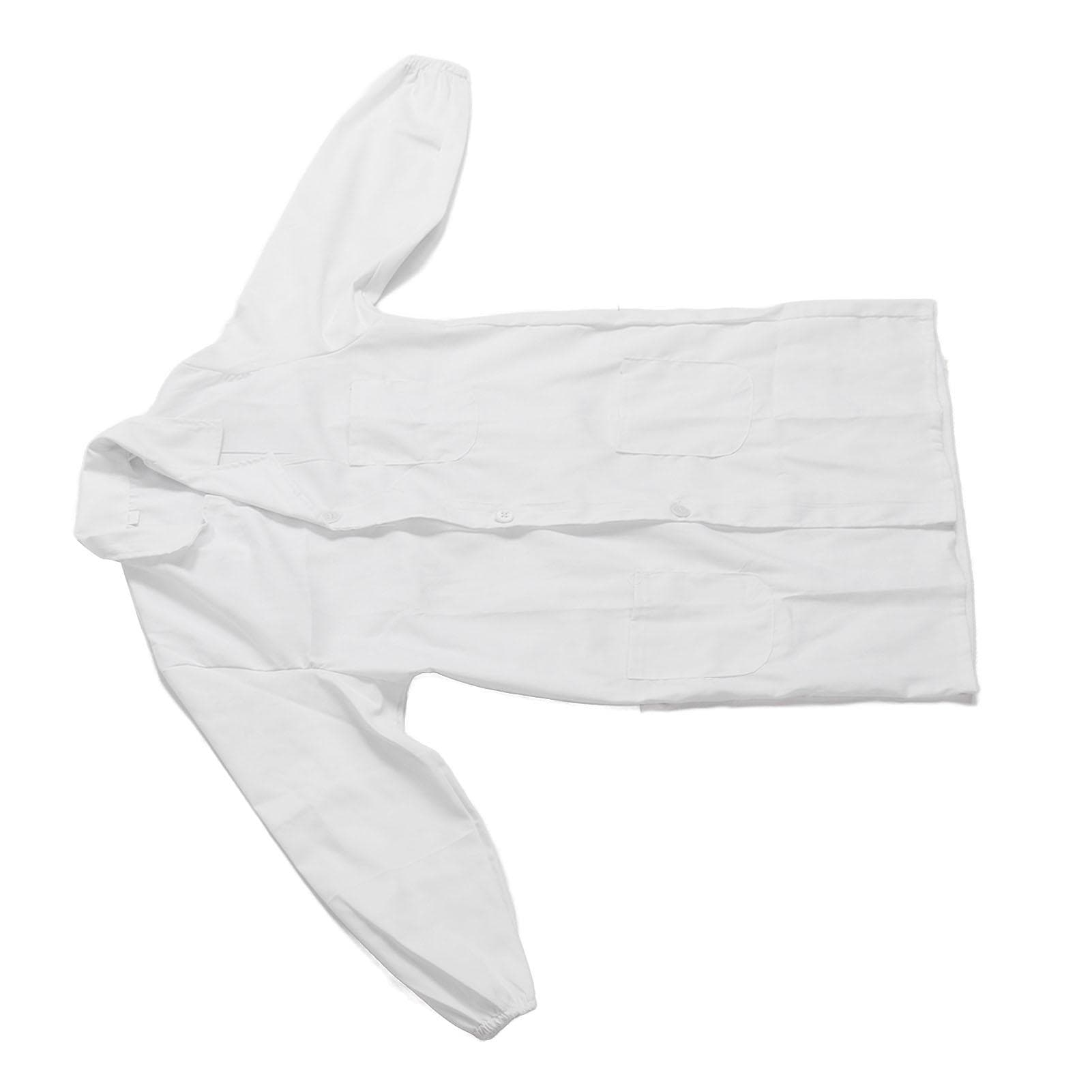 Long Sleeve Lab Coat White Laboratory Coat Long Sleeve Medical Doctor Nurse Student Uniform