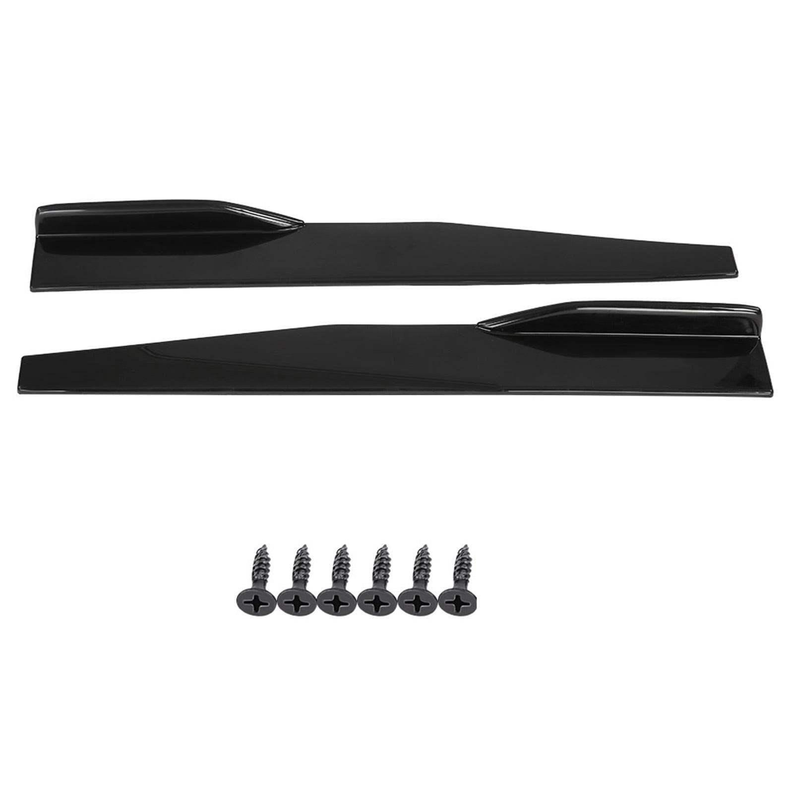 Pair of Universal Car Side Skirt Cover Trim Rocker Splitters Winglet Wings Anti Scratch (Long)