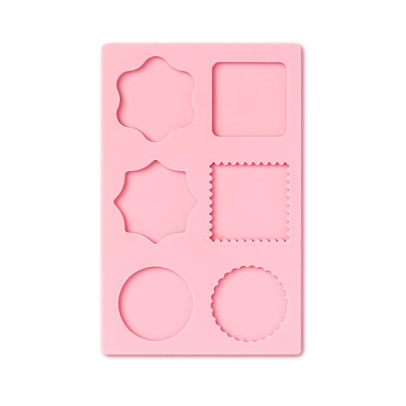Wax Seal Stamp Silicone Mold Pad Graphic Molds Sealing Wax Mould Mats Sealing Fix Shapes Envelope Invitation DIY Scrapbook Tool pink