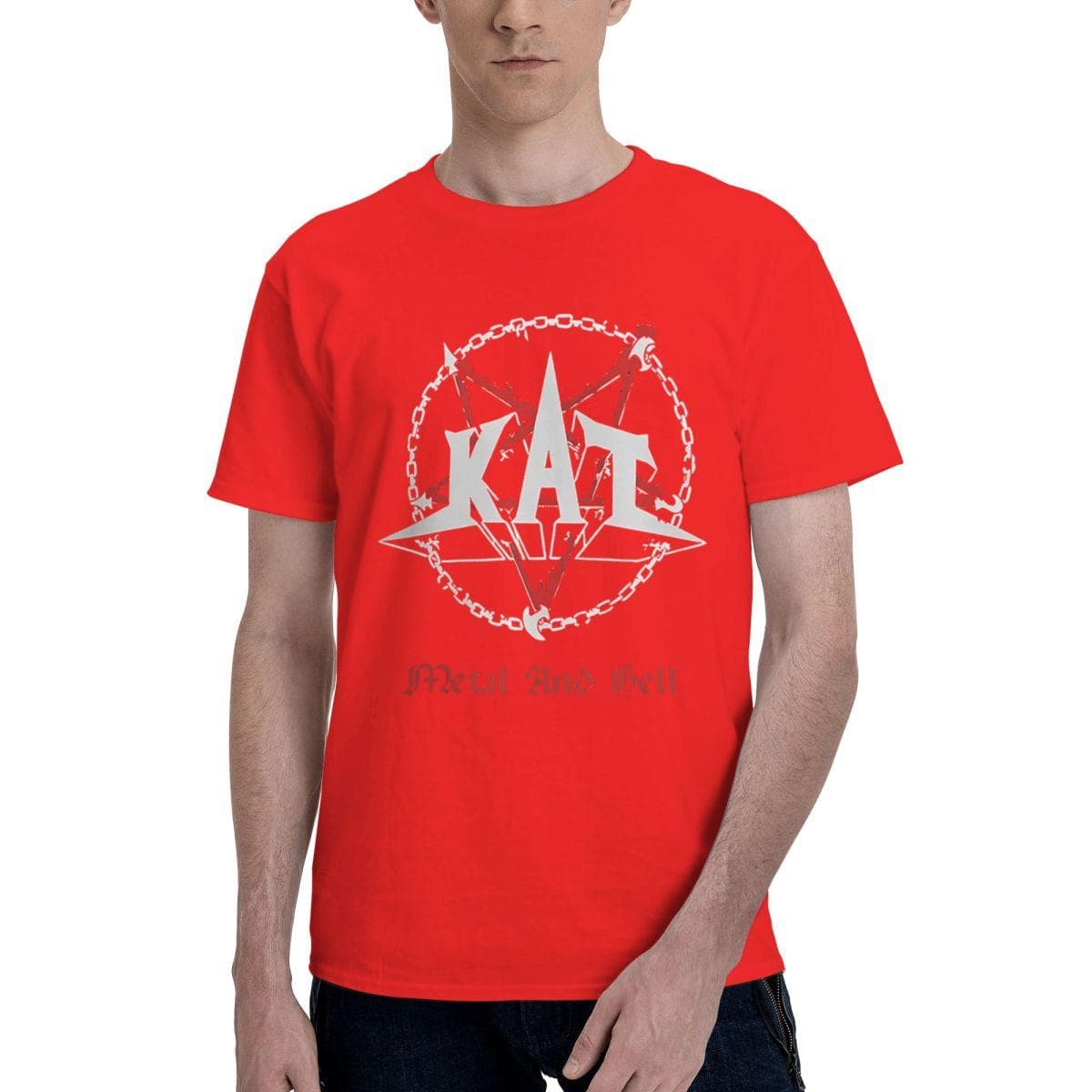 Kat Metal And Hell O Neck 100% Cotton Casual Breathable Confortable T-Shirt New In Tops And T-Shirts Men T-Shirt XXL red