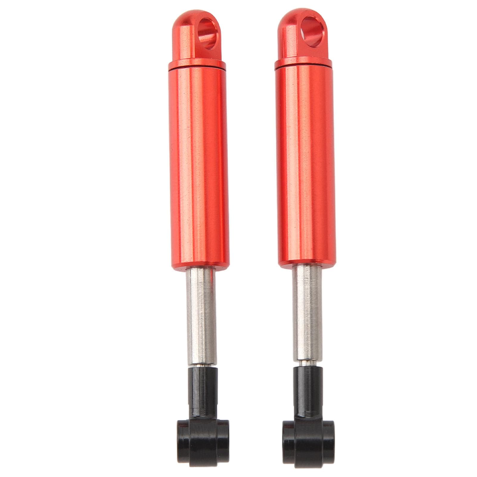 2Pcs Aluminum Alloy RC Shock Absorber Oil Damper Suspension Shock Absorber for 1/14 Trailer T Red