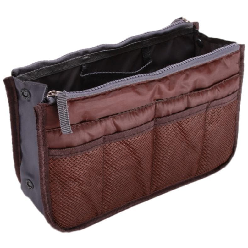 Outdoor Travel Ladies Multi-function Toiletry Cosmetics Storage Bag Large Capacity Zipper Bag khaki