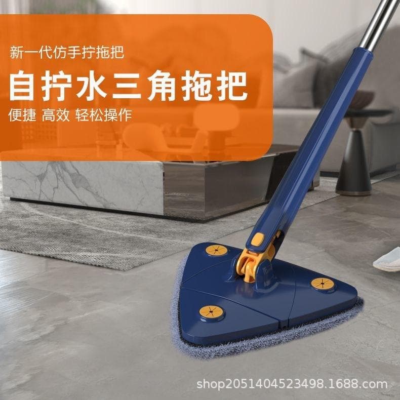 360-degree rotating big wipe head triangular mop ceiling wall glass wall multi-functional cleaning