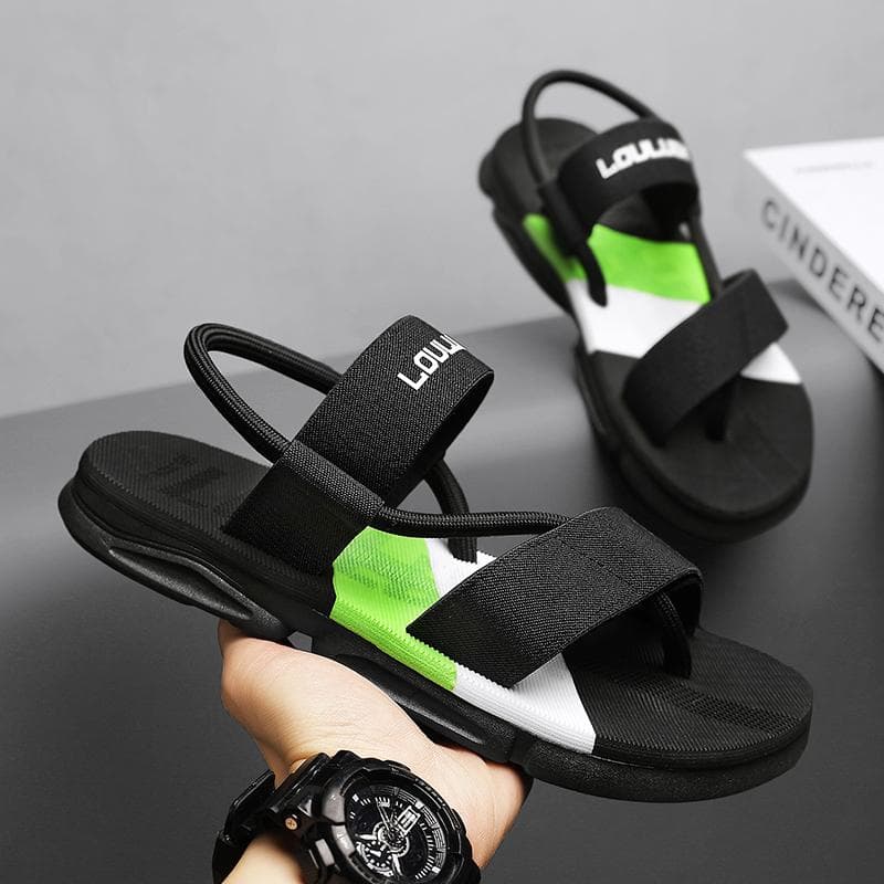 Summer Slippers for Men High Quality Beach Sandals Comfortable Lightweight Casual Men's Slippers Non-Slip Flip Flop Sandals 43 black