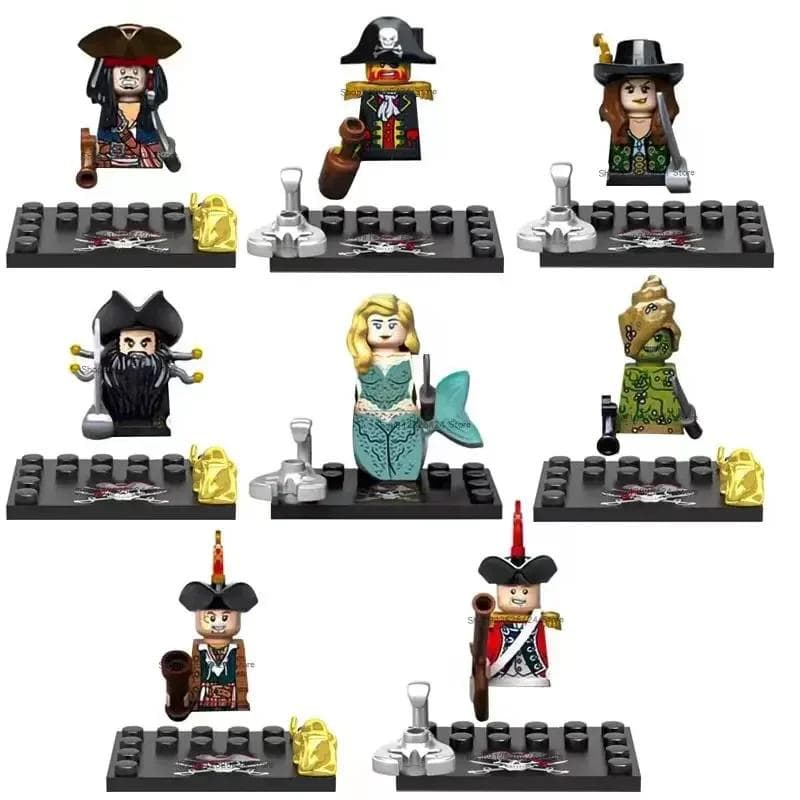 WW2 Mini Military Imperial Navy Soldier Building Blocks Caribbean Pirates Figures Bricks Educational Toys For Boy Christmas Gift
