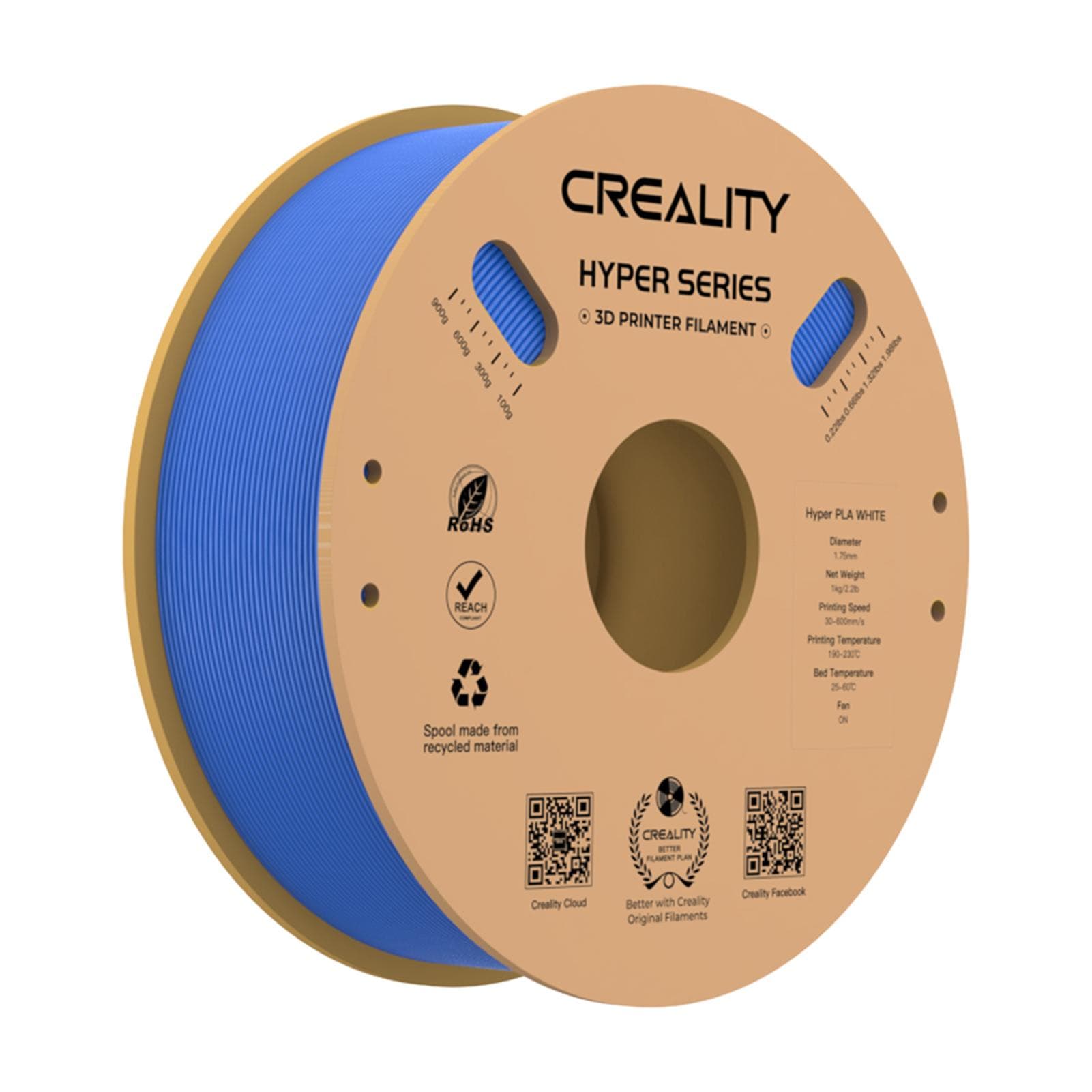 Creality Hyper PLA Filament 1.75mm High Fluidity High Speed 3D Printing Material Stable Extrusion blue
