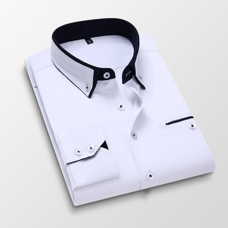 Men's Spring and Fall Casual Shirt Business Men's Office Shirts M