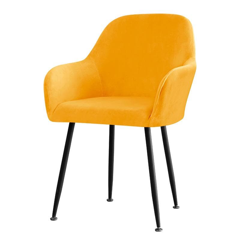 Nordic Soft Velvet Dining Chair Cover Stretch High Armchair Covers Elastic Anti-slip Chair Slipcover for Office Hotel Wedding 1PC gold