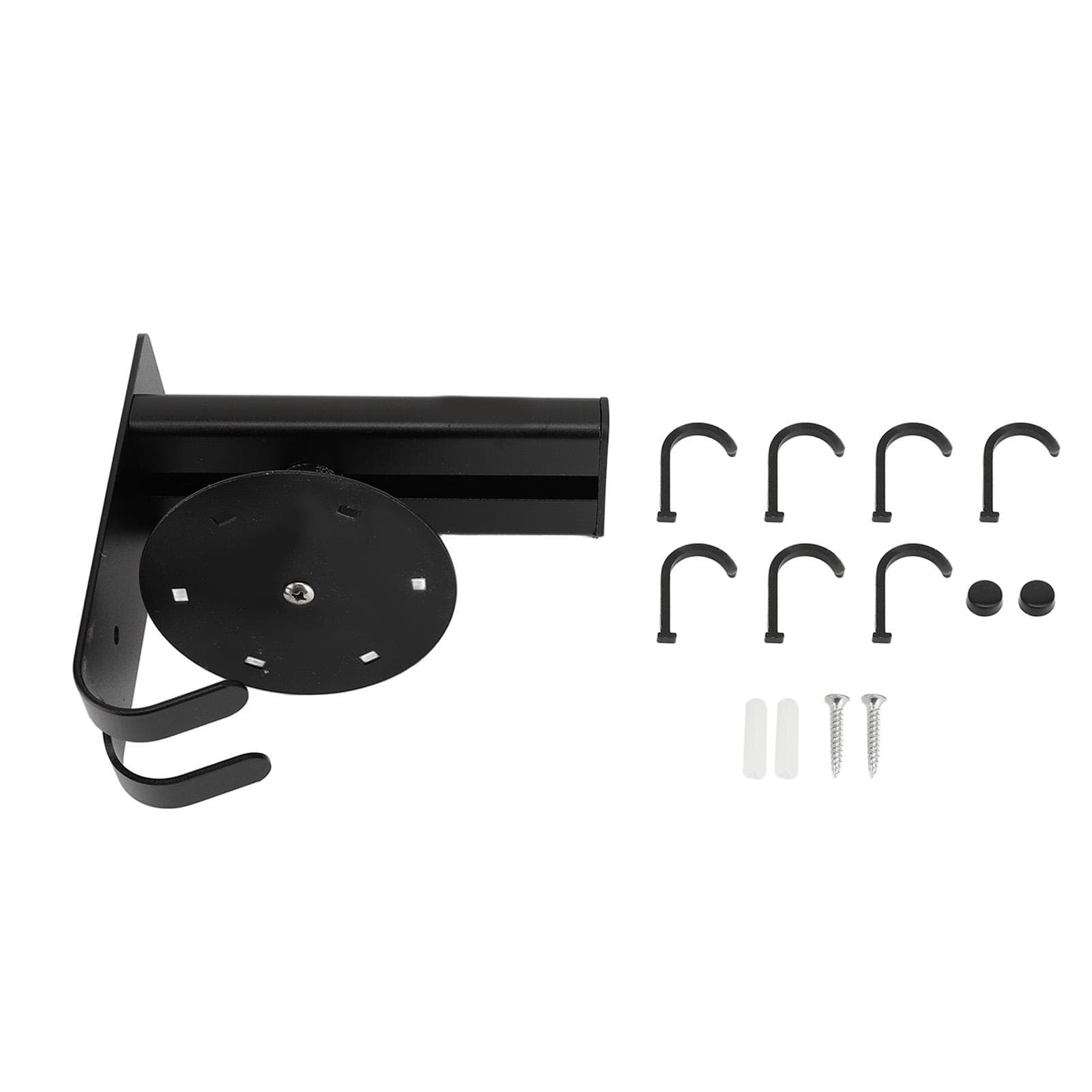 Kitchen Utensil Hanging Rack 6 Hooks Aluminum Adjustable Rotating Wall Mounted Utensil Holder
