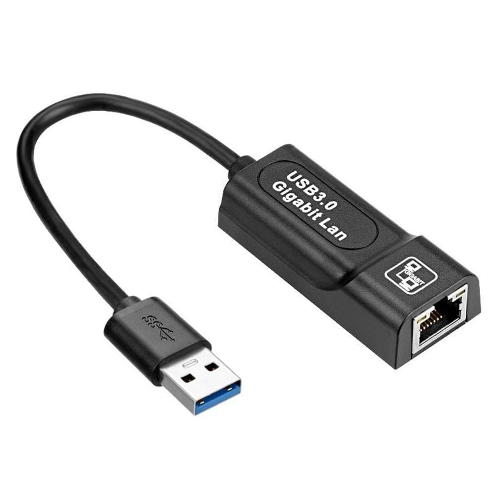 USB Ethernet Adapter USB 3.0 1000Mbps Gigabit Lan Network Converter for Work from Home 0 black