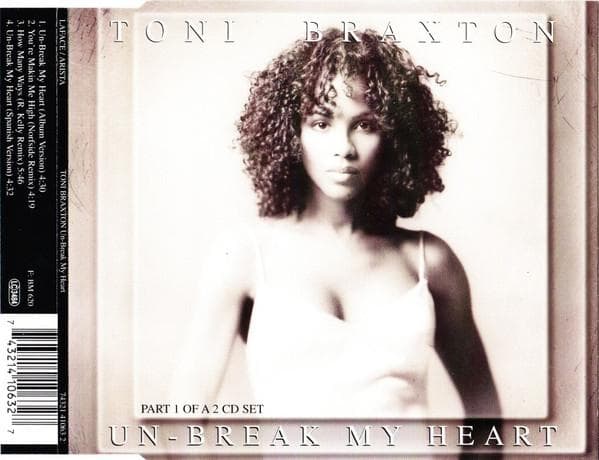CD TONI BRAXTON - Un-Break My Heart 74321410632 LaFace Records, 1996 UK Rap & Hip-Hop/R&B Used