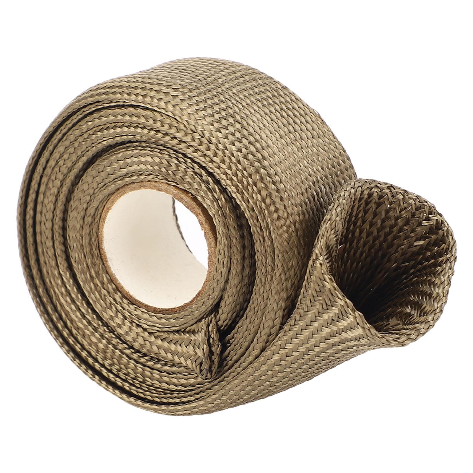Automotive Heat Shield Sleeve 9.8ft 0.75in Basalt Fiber Woven High Temperature Resistant Fuel Line