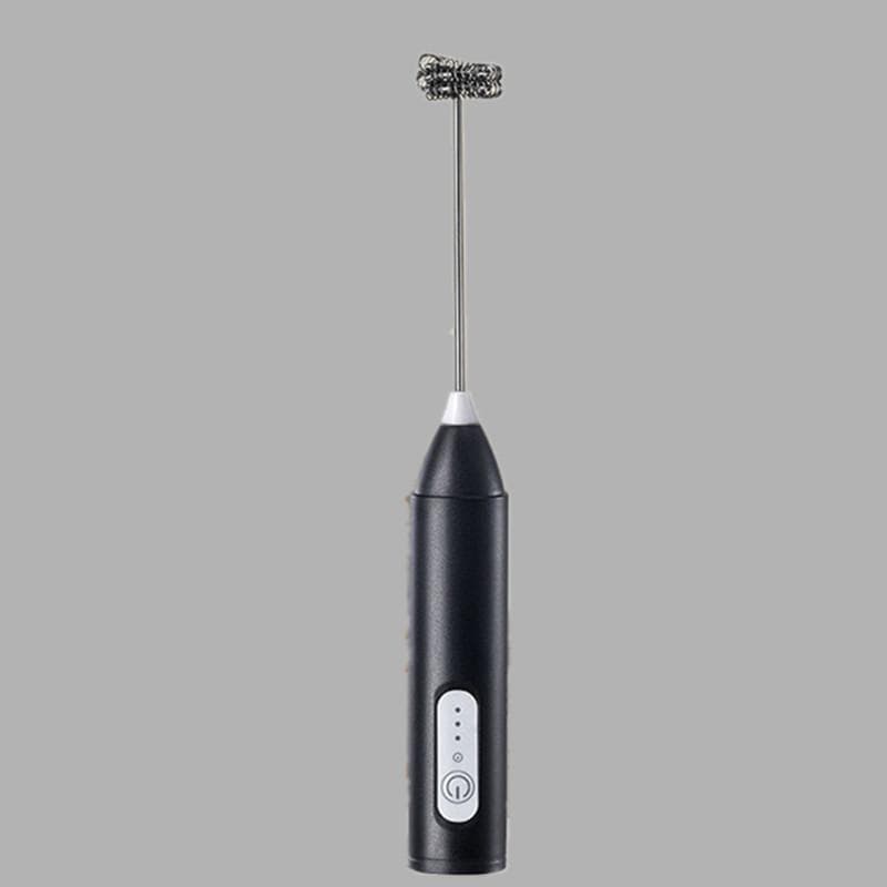Electric Milk Foamer Blender Stainless Steel Handheld Milk Frother Wireless Coffee Whisk Mixer Egg Beater Tools For Kitchen black