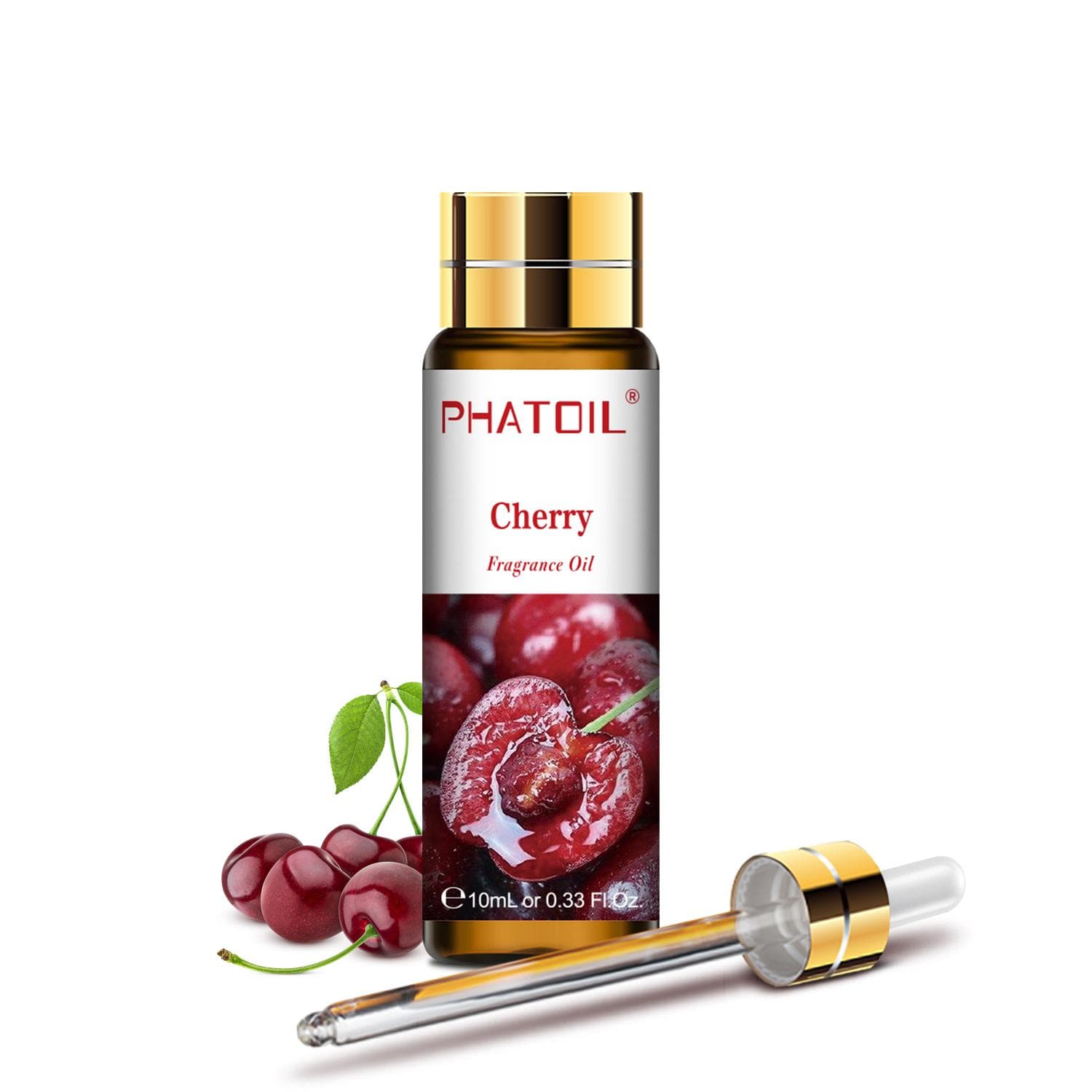 PHATOIL 10ML Strawberry Coconut Mango Fruit Essential Oil for Lipgloss Candle Soap Making Aromatherapy Diffusers Massage Fragrances Cherry