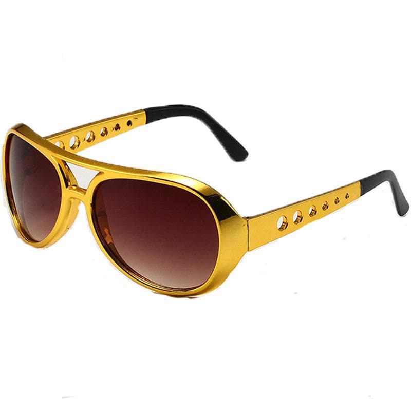 High-Quality Round Sunglasses Fashion Men Hip Hop Golden Women Double Beam Vintage Sun Glasses Gold