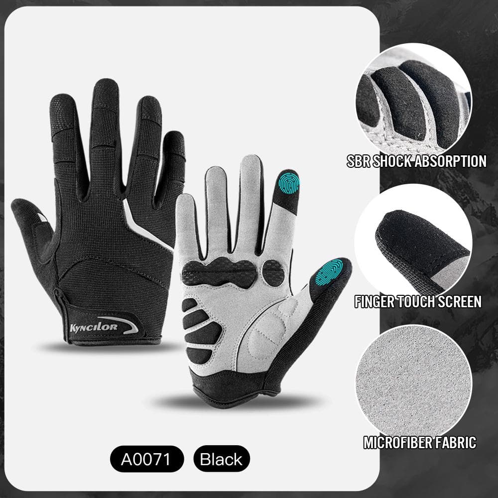 Reflection Cycling Gloves Touch Screen Anti-Slip Shockproof Pad for MTB Bike Sport Fitness Running Bicycle M