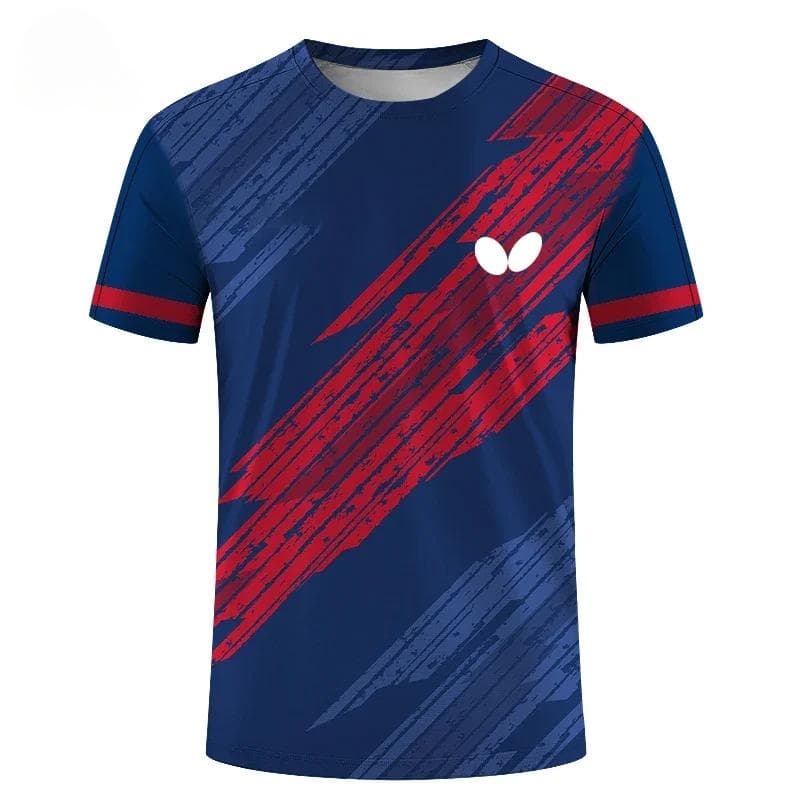 Men's T-shirt Quick Drying Sport Tennis Clothes Fashion 3D Printing Badminton Uniforms Women Training T Shirt Men's Tops Tees M
