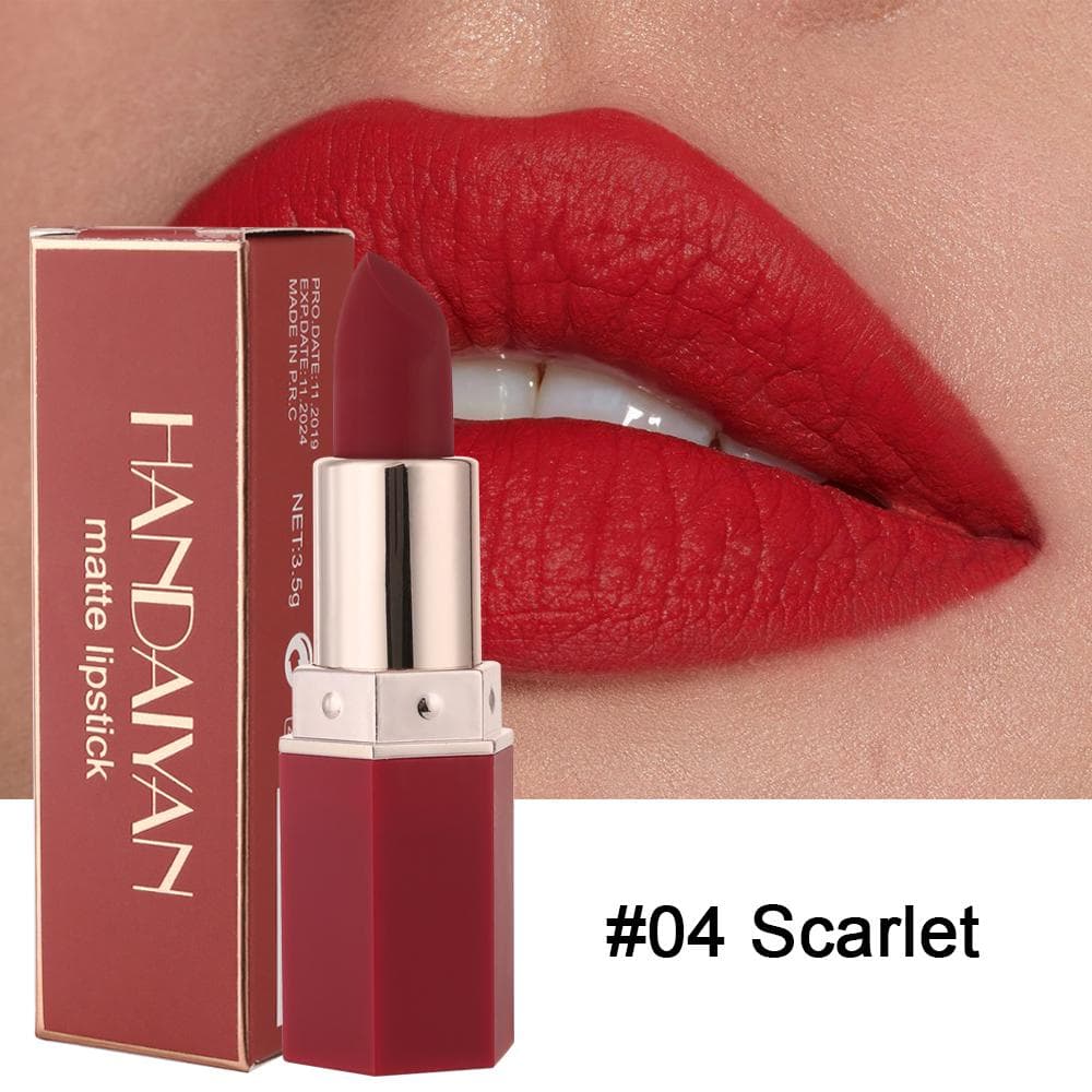 Nude Matte Lipsticks Waterproof Long Lasting Lip Stick Not Fading Sexy Nude Red Pink Velvet Lipsticks Makeup Cosmetic 04#