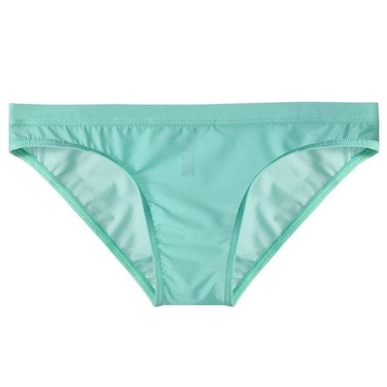 Men Briefs Stretchy Dress Up Transparent Trendy Low Waist Ice Silk Underpants Home Use M