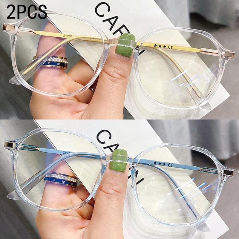 1PCS Ins Brand Korean Sunglasses Frames Trendy Multi-sided Design For Correcting Myopia 2053 -4